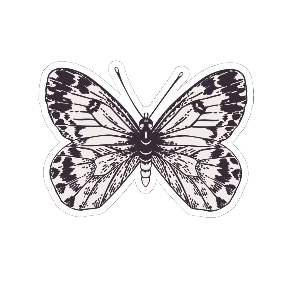 The Hare's Hollow -Elegant Butterfly Kiss - Cut Stickers