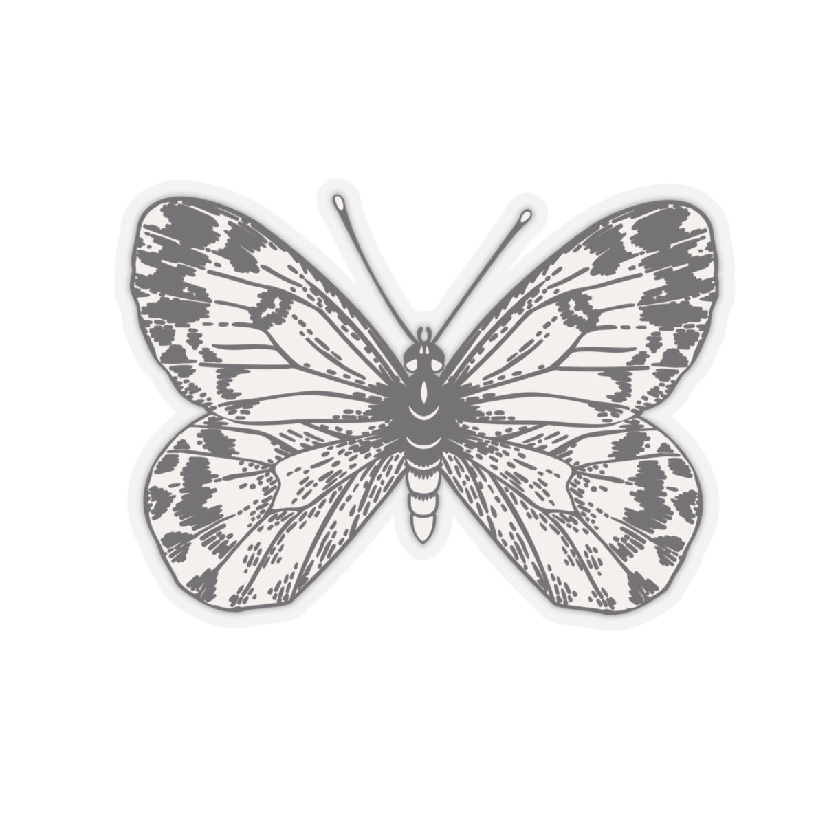 The Hare's Hollow -Elegant Butterfly Kiss - Cut Stickers