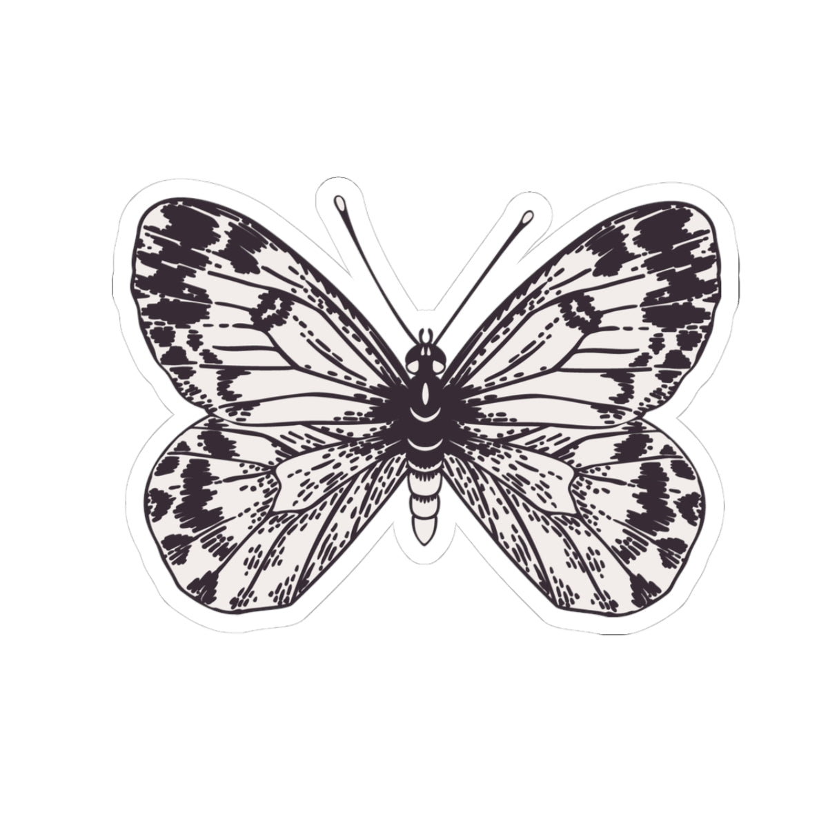 The Hare's Hollow -Elegant Butterfly Kiss - Cut Stickers