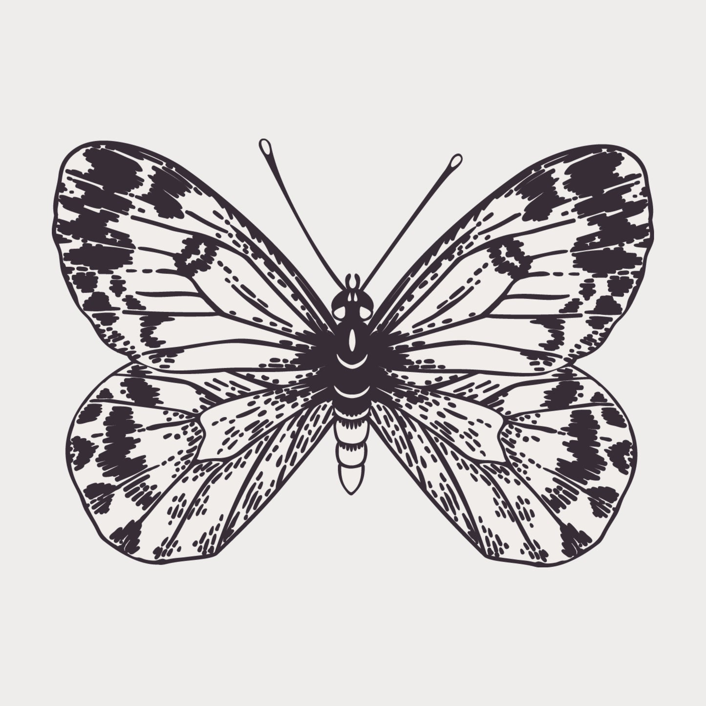 The Hare's Hollow -Elegant Butterfly Kiss - Cut Stickers