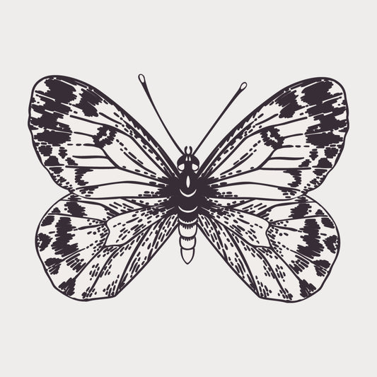 The Hare's Hollow -Elegant Butterfly Kiss - Cut Stickers