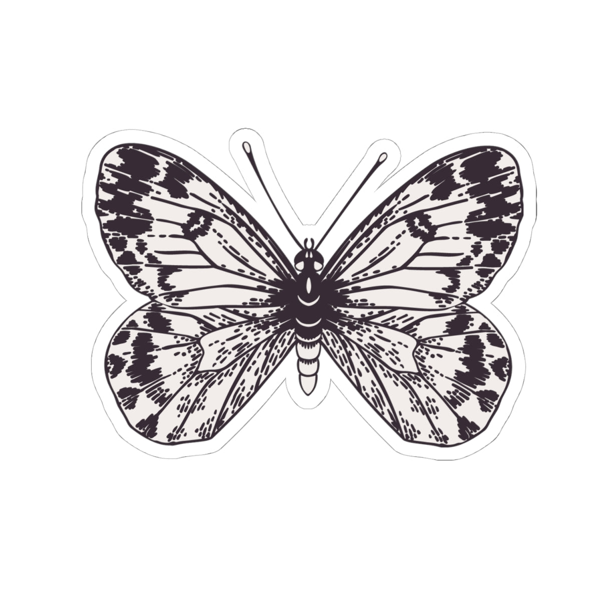 The Hare's Hollow -Elegant Butterfly Kiss - Cut Stickers