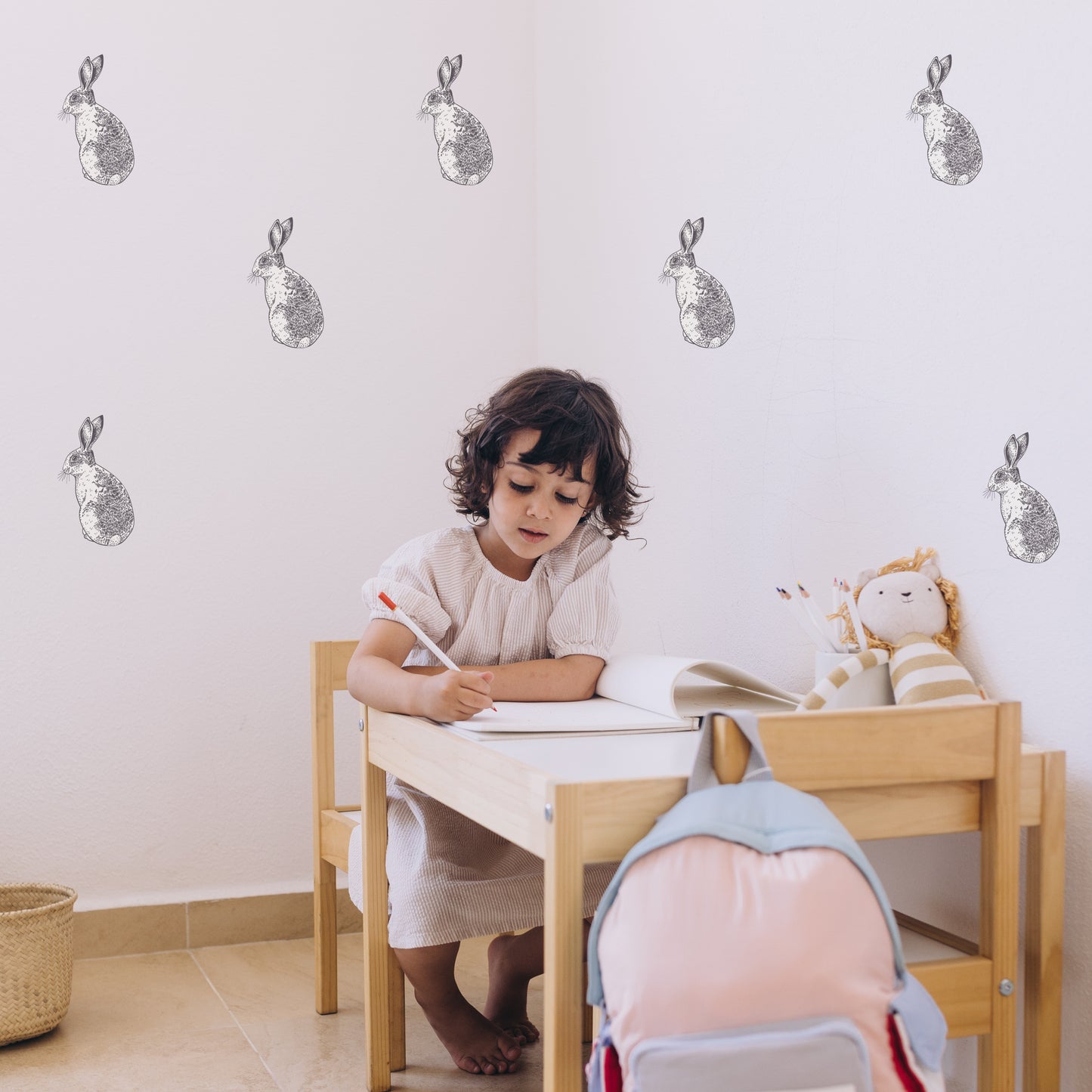 The Hare's Hollow -Adorable Bunny - Cut Stickers