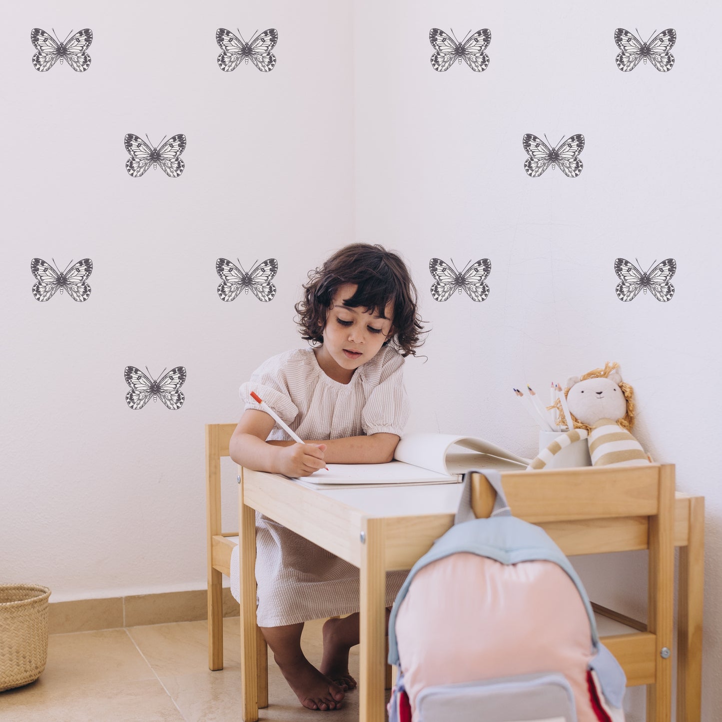 The Hare's Hollow -Elegant Butterfly Kiss - Cut Stickers